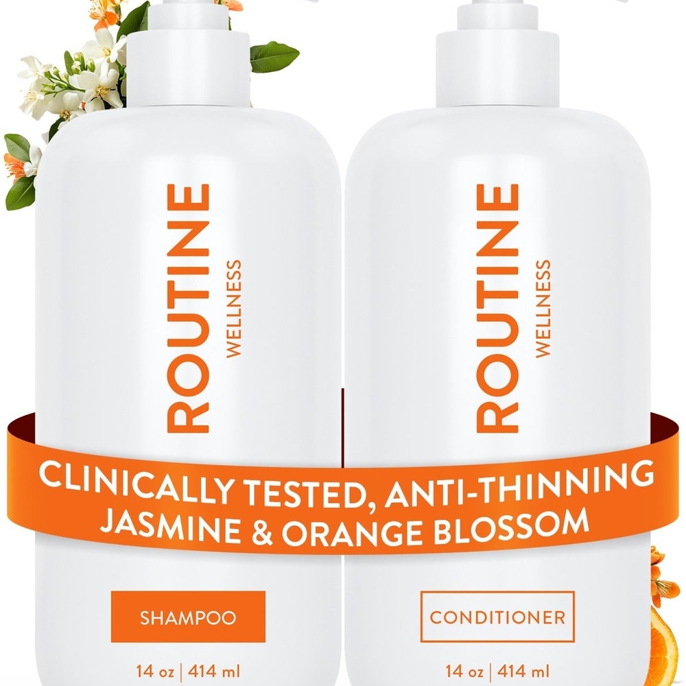 Jasmine & Orange Blossom Shampoo and Conditioner Set- 2 pumps included 14 fl. oz
